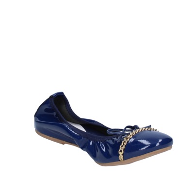 scarpe donna CROWN ballerine blu vernice BZ948 Hotsell