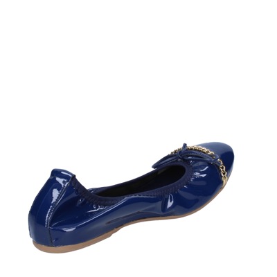 scarpe donna CROWN ballerine blu vernice BZ948 Hotsell