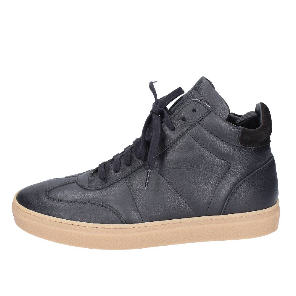 scarpe uomo STOKTON stivaletti nero pelle EY853 Nuovo