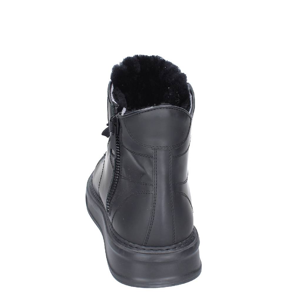 scarpe uomo STOKTON stivaletti nero gomma EY850 Qualità