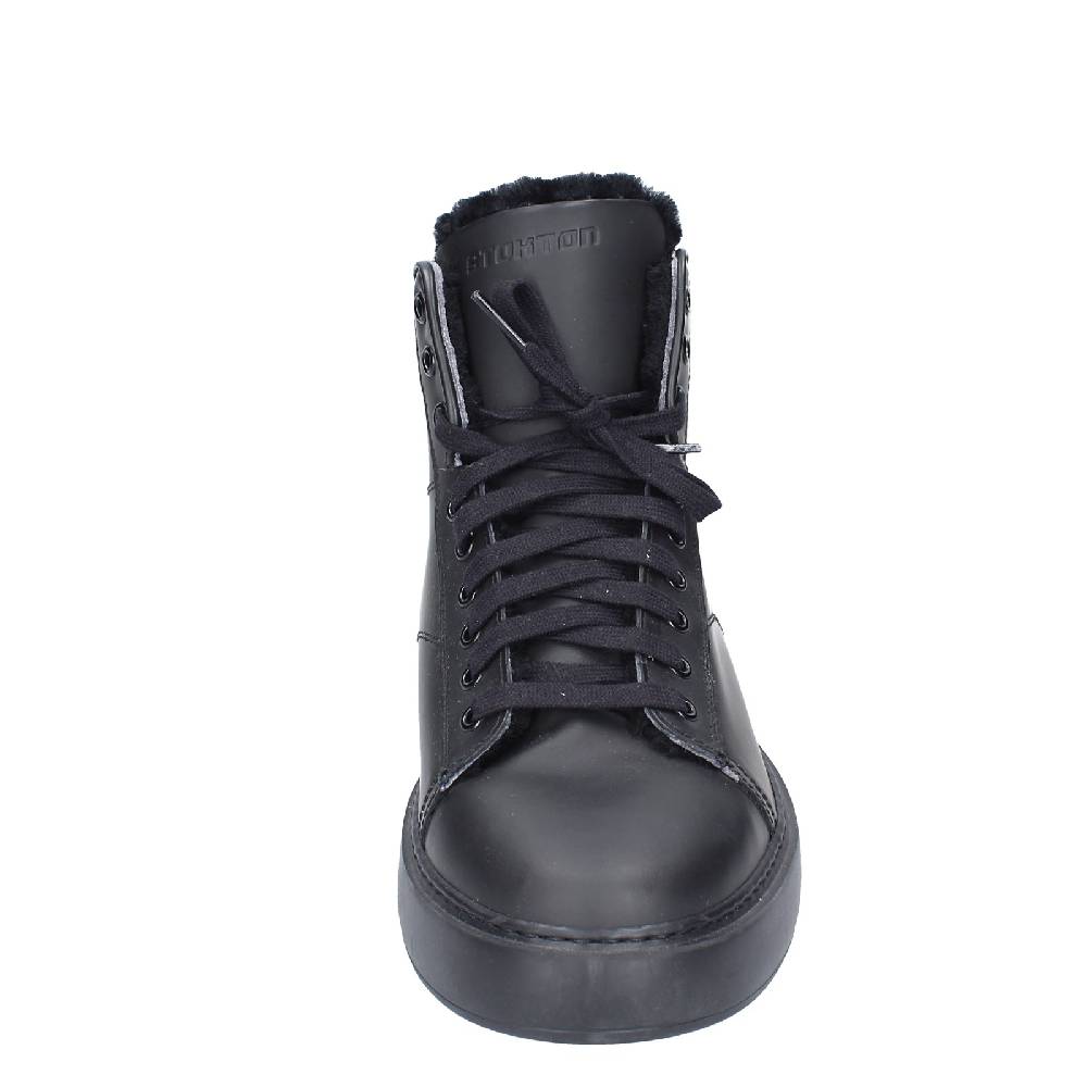 scarpe uomo STOKTON stivaletti nero gomma EY850 Qualità