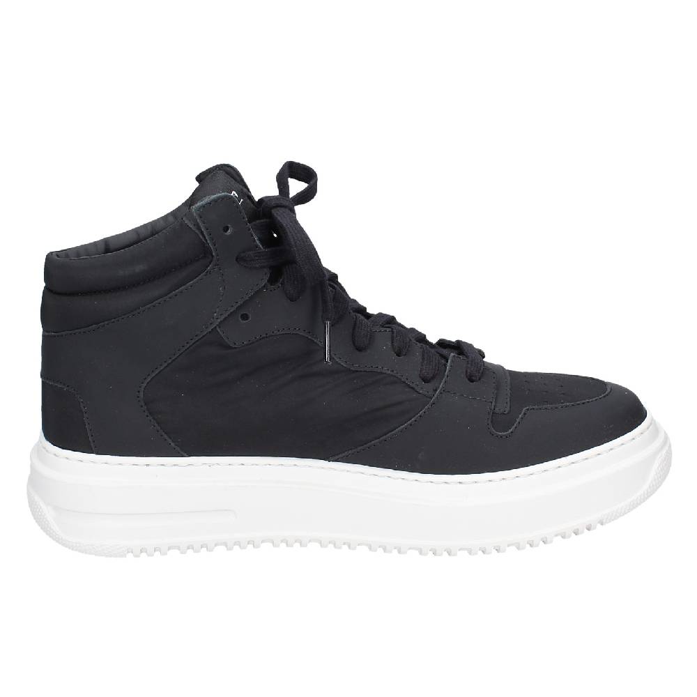 scarpe uomo STOKTON stivaletti nero tessuto gomma EY855 Vendita