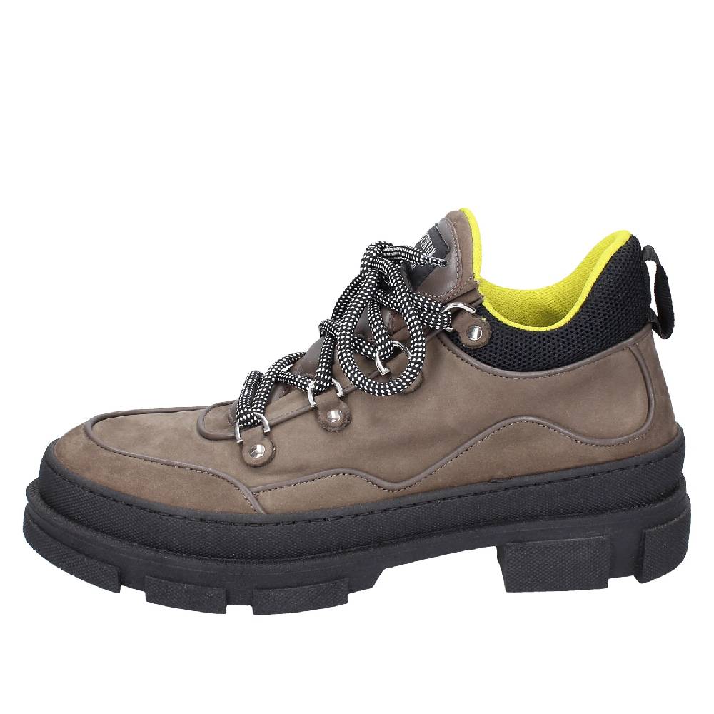 scarpe uomo STOKTON stivaletti beige pelle nabuk nero EX02 Promozione
