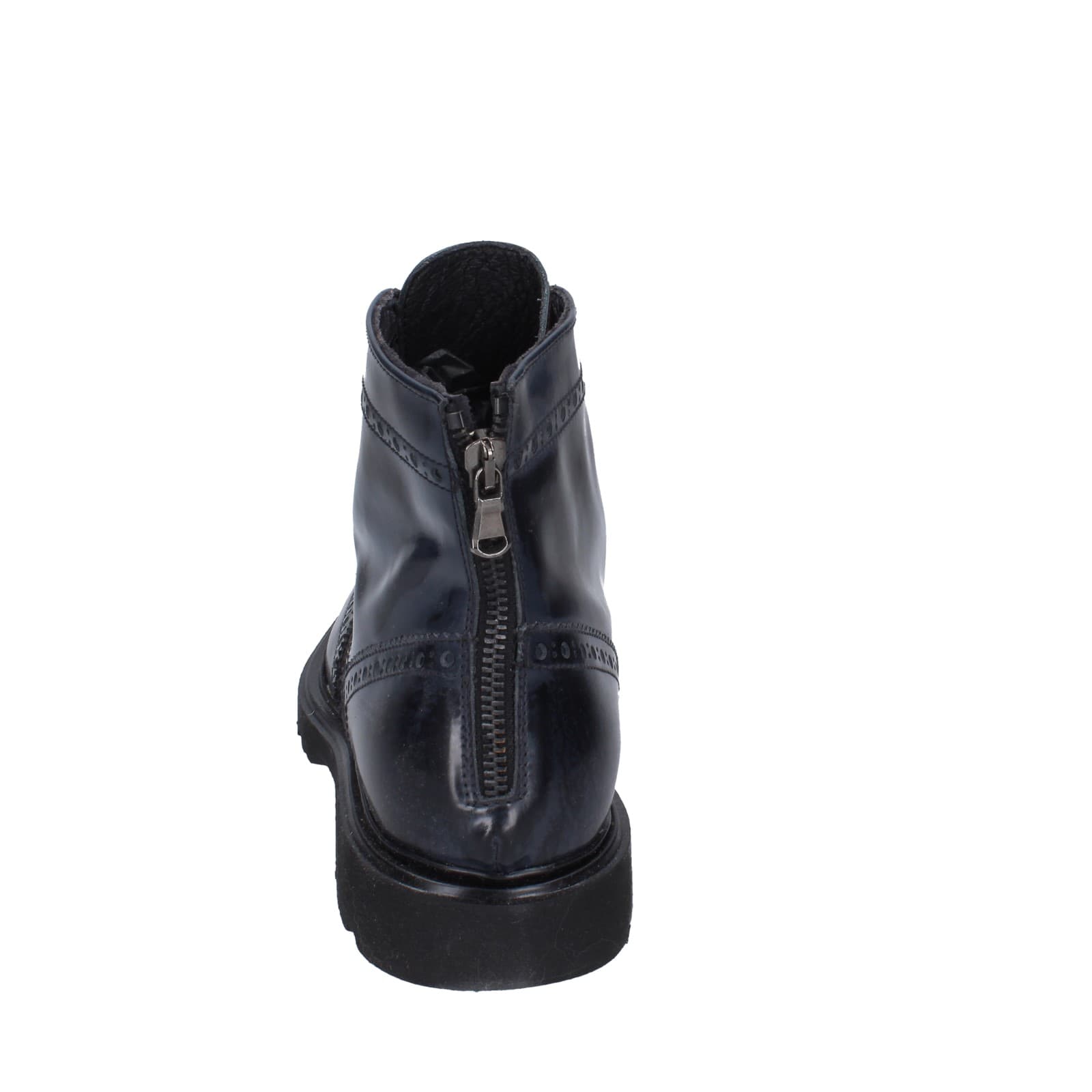 scarpe uomo EVEET stivaletti blu pelle sintetica bordeaux EZ141 Qualità Garantita