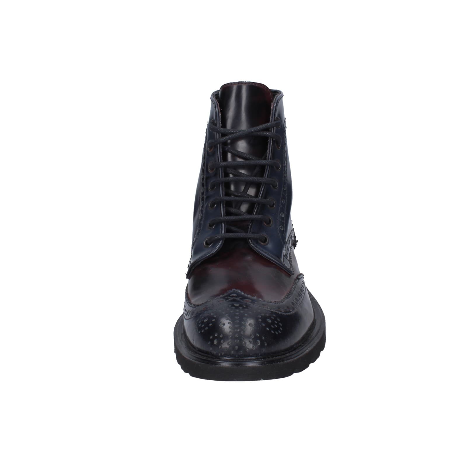scarpe uomo EVEET stivaletti blu pelle sintetica bordeaux EZ141 Qualità Garantita
