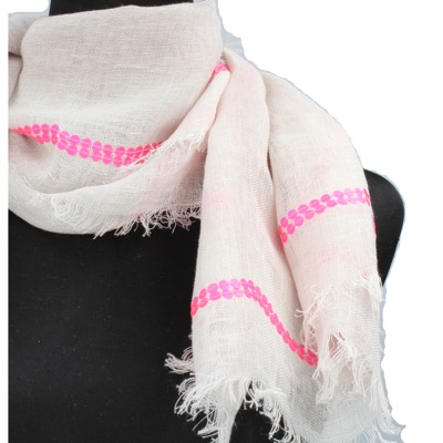 pareo donna NALI' beige lino rosa AF443 Consegna Veloce