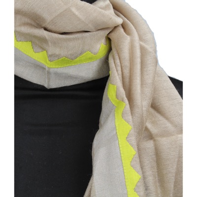 pareo donna NALI' beige seta verde AF445 Fino Al -60%