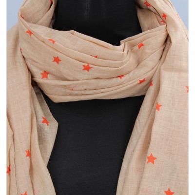 pareo donna NALI' beige cotone arancione AF422 Sconto