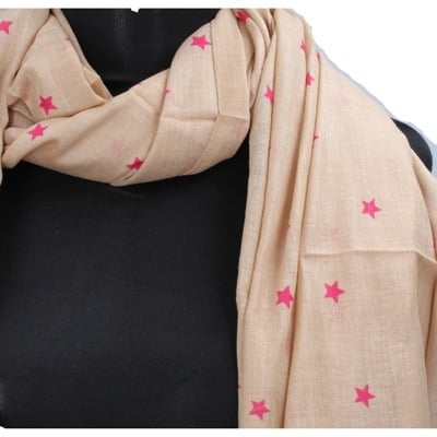 pareo donna NALI' beige cotone rosa AF424 Economico