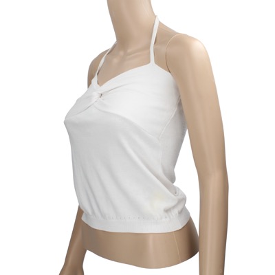 top donna DLINDOLLS M bianco cotone AK316 Vendita Economica