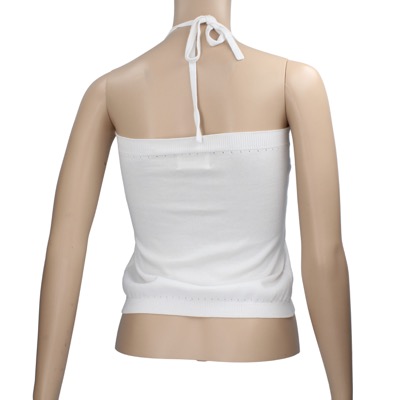 top donna DLINDOLLS M bianco cotone AK316 Vendita Economica