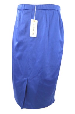 gonna donna LUISA VIOLA 14 blu poliestere AM259 In Linea