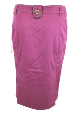 gonna donna MARIELLA ROSATI 42 viola cotone AM325 Nuovo