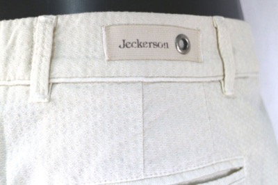 pantaloni donna JECKERSON 30 bianco crema cotone AS276 Sconto