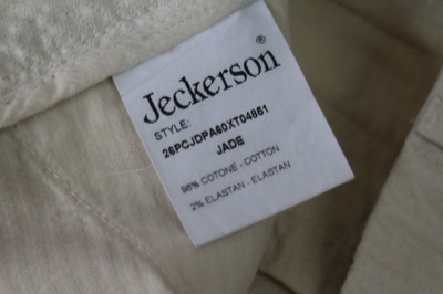 pantaloni donna JECKERSON 30 bianco crema cotone AS276 Sconto
