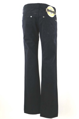 pantaloni donna FRANKIE MORELLO 33 nero cotone AM382 In Vendita
