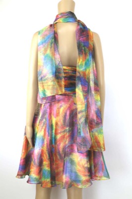vestito donna ANTONIO NOTARO 50 multicolore poliestere AM437 Italy