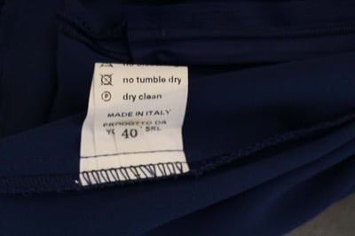 vestito donna BIANCOGHIACCIO 40 blu poliestere AM364 Nuovo