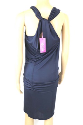 vestito donna ECLA 40 blu acetato AM447 Soddisfazione Garantita