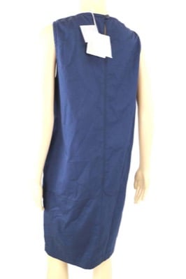 vestito donna MARIELLA ROSATI 50 blu cotone AM396 Qualità Garantita