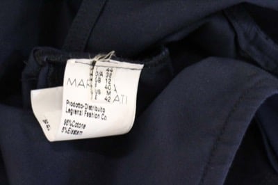 vestito donna MARIELLA ROSATI 50 blu cotone AM396 Qualità Garantita