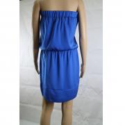 vestito donna BIANCOGHIACCIO blu poliestere AM448 Consegna Veloce
