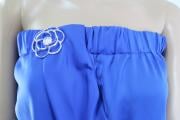 vestito donna BIANCOGHIACCIO blu poliestere AM448 Consegna Veloce