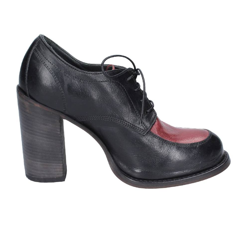 scarpe donna MOMA classiche nero pelle viola 85305A EY560 Online