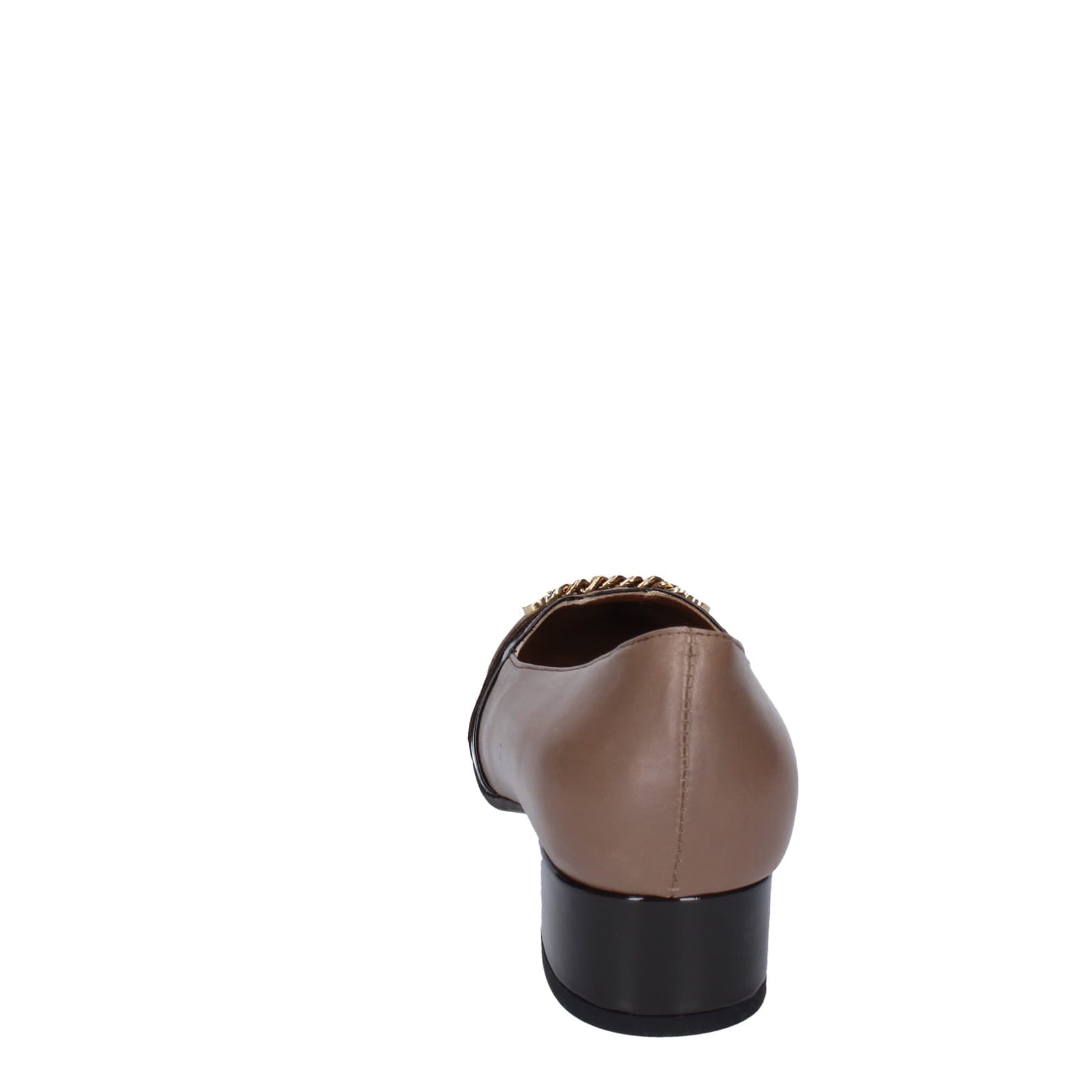 scarpe donna CONFORT decollete marrone pelle EZ392 In Linea