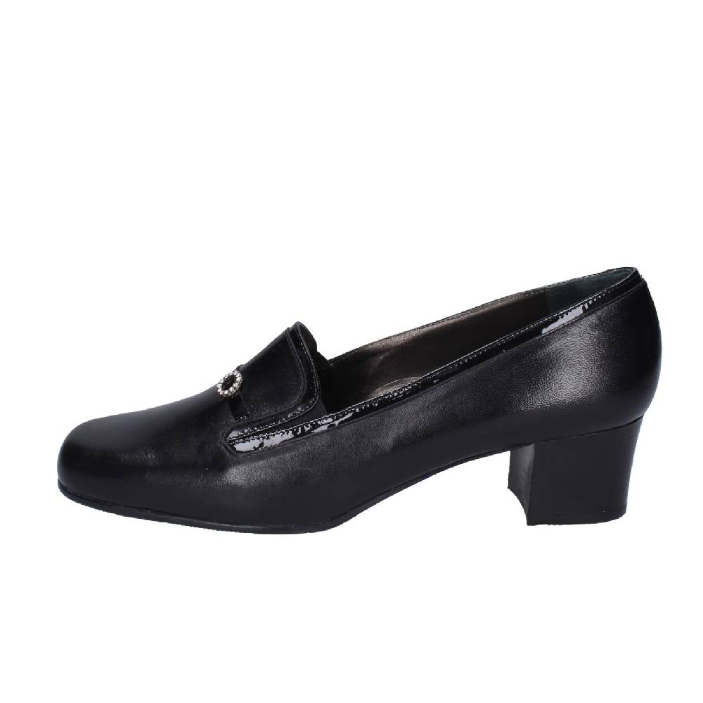 scarpe donna CONFORT decollete nero pelle vernice EZ413 Spedizione Gratuita