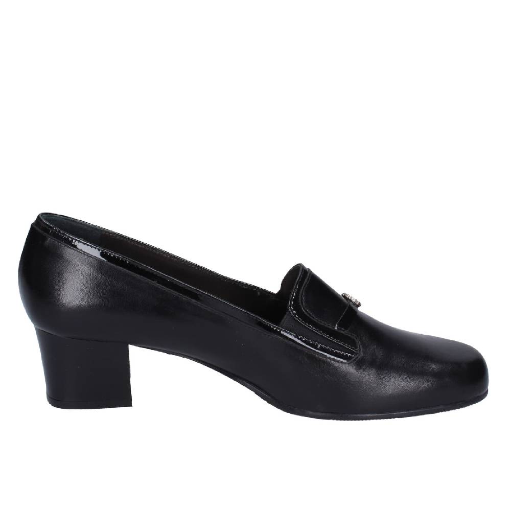 scarpe donna CONFORT decollete nero pelle vernice EZ413 Spedizione Gratuita