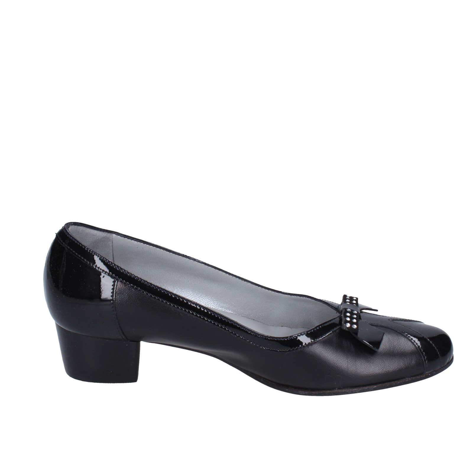 scarpe donna CONFORT decollete nero pelle vernice EZ398 Qualità Garantita