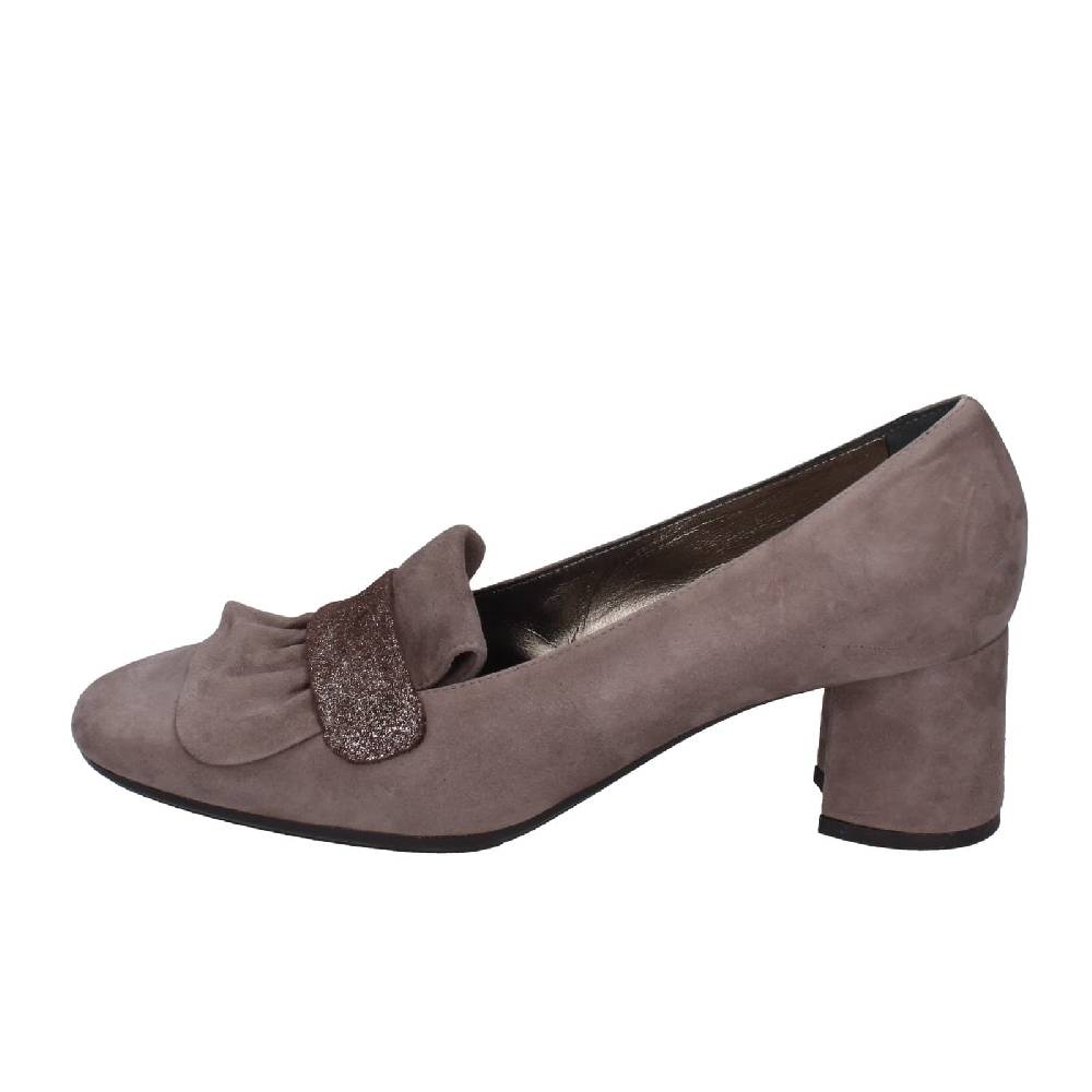 scarpe donna CONFORT decollete marrone camoscio EZ399 Negozi Online