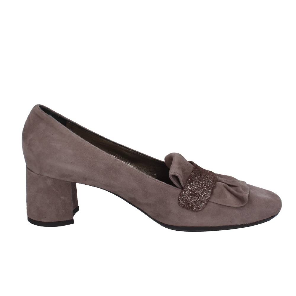 scarpe donna CONFORT decollete marrone camoscio EZ399 Negozi Online