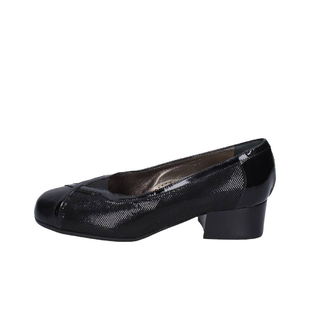 scarpe donna CONFORT decollete nero pelle vernice EZ401 Sottocosto