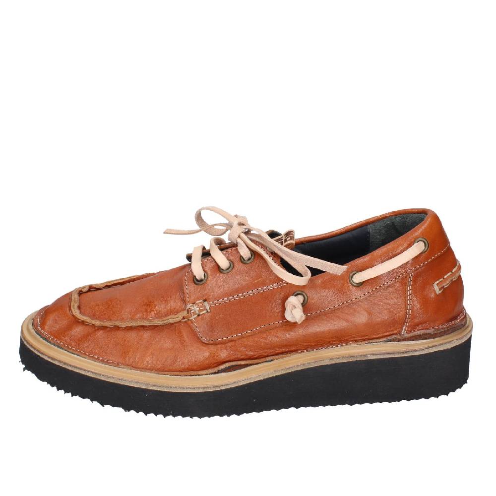 scarpe donna MOMA mocassini marrone pelle 80302A EY597 Prezzo Ridotto