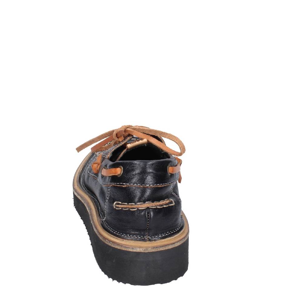 scarpe donna MOMA mocassini nero pelle EY598 Sottocosto
