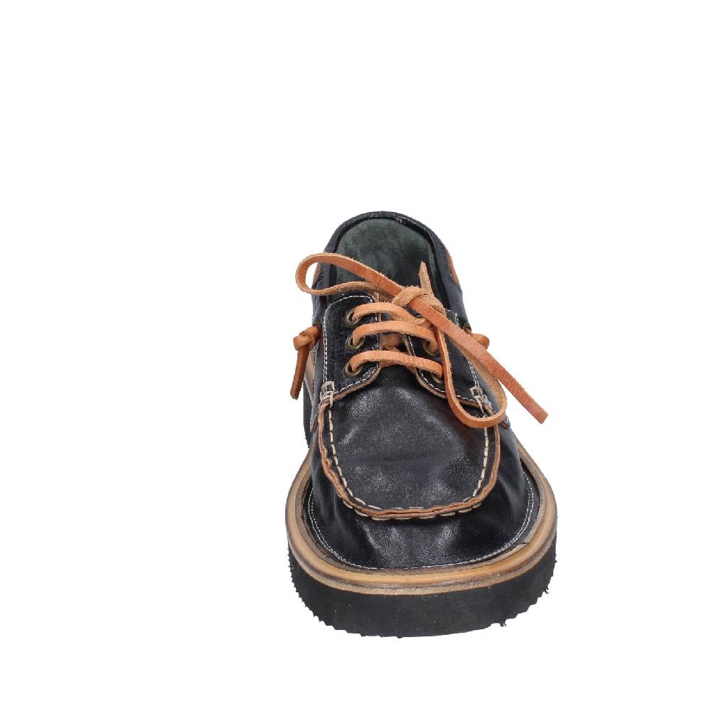 scarpe donna MOMA mocassini nero pelle EY598 Sottocosto