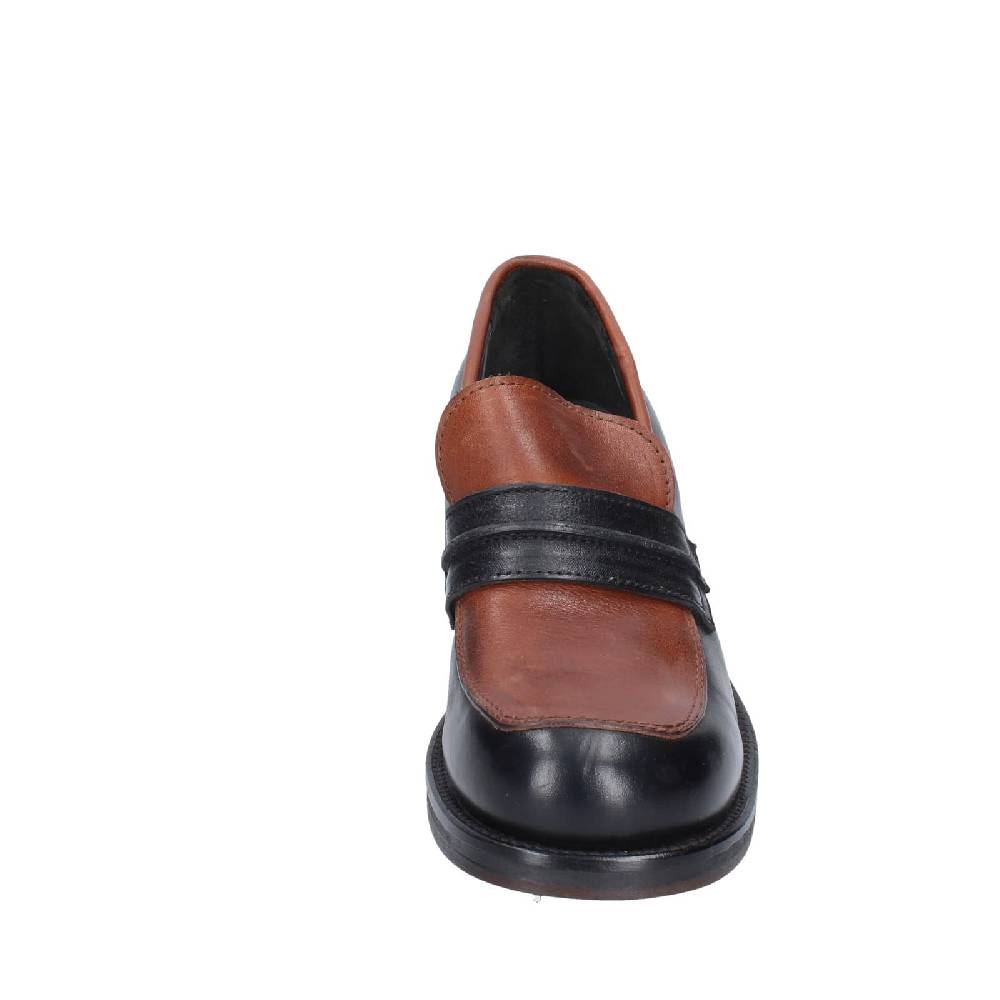 scarpe donna MOMA mocassini marrone pelle nero 72304E EY559 Presa