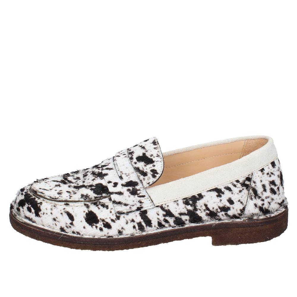 scarpe donna ASTORFLEX mocassini bianco cavallino nero camoscio EY780 Outlet