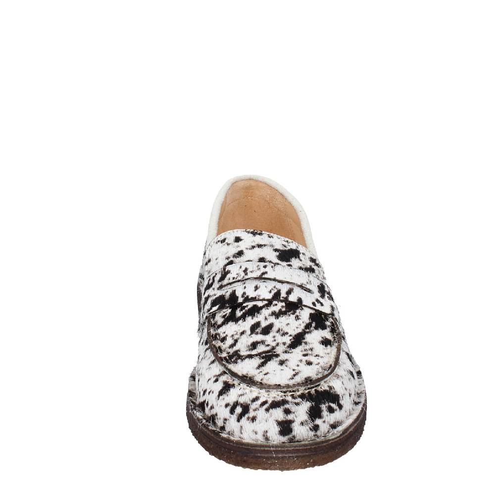 scarpe donna ASTORFLEX mocassini bianco cavallino nero camoscio EY780 Outlet