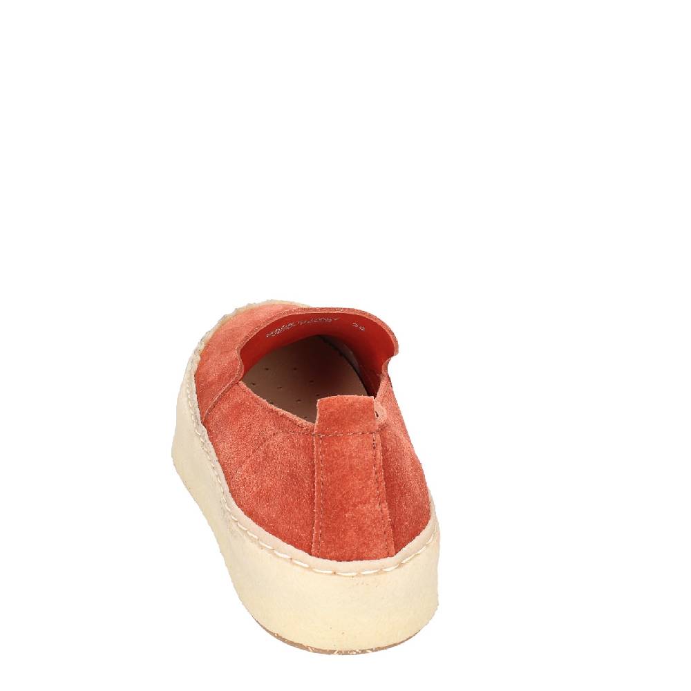 scarpe donna ASTORFLEX mocassini rosso camoscio EY838 Saldi