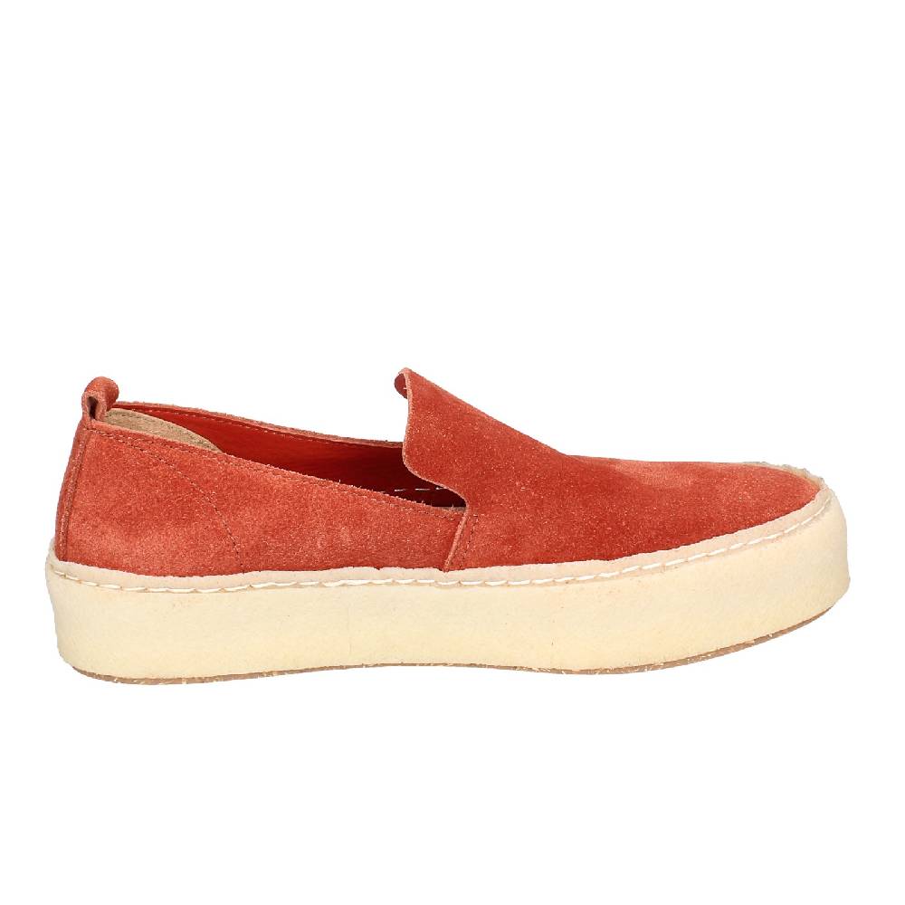 scarpe donna ASTORFLEX mocassini rosso camoscio EY838 Saldi