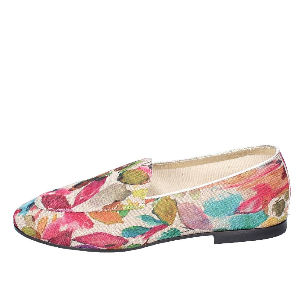 scarpe donna ANNIEL mocassini multicolore tessuto EY674 Offerte