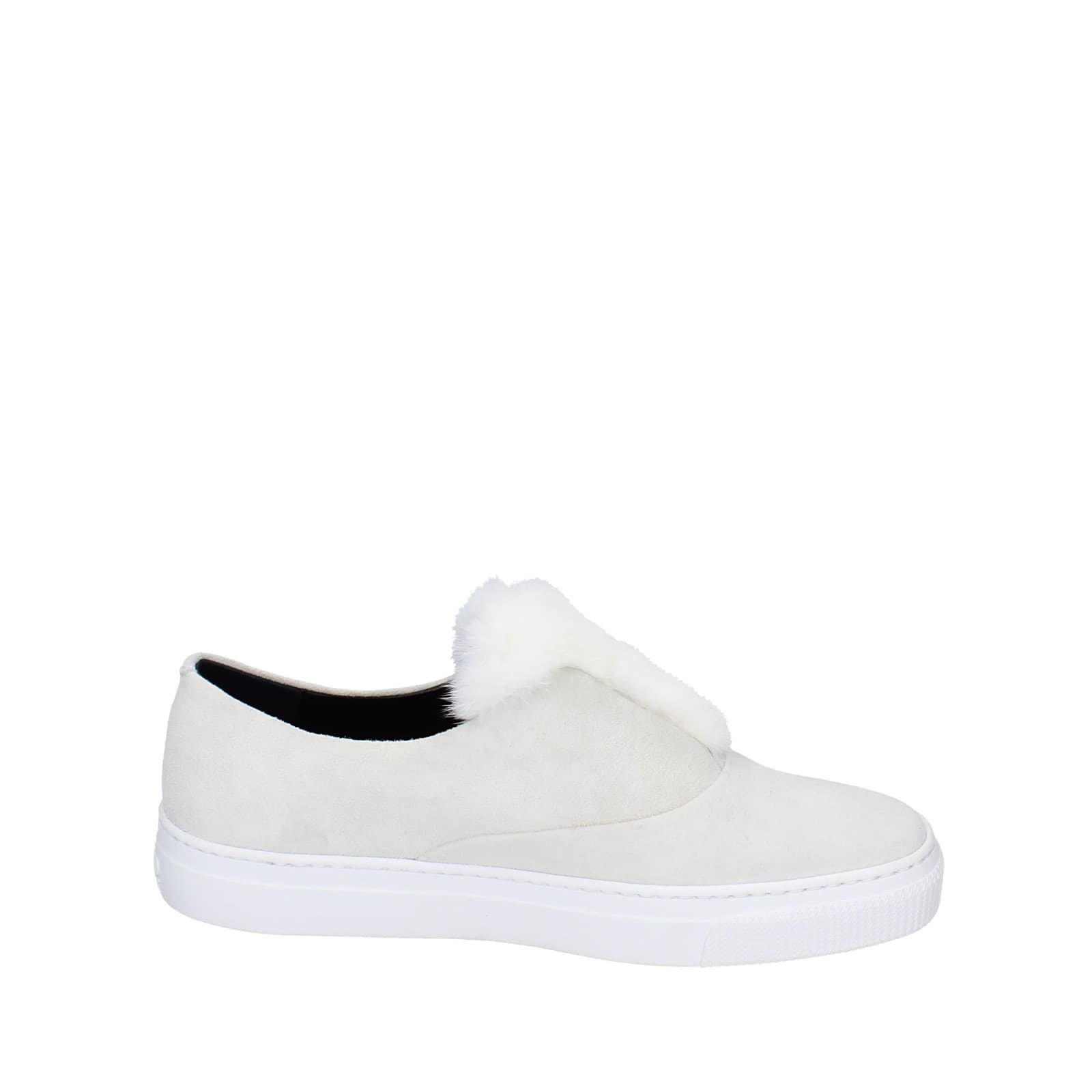 scarpe donna ZCD MONTREAL mocassini bianco camoscio pelliccia HAMILTON EY214 Vendita Economica