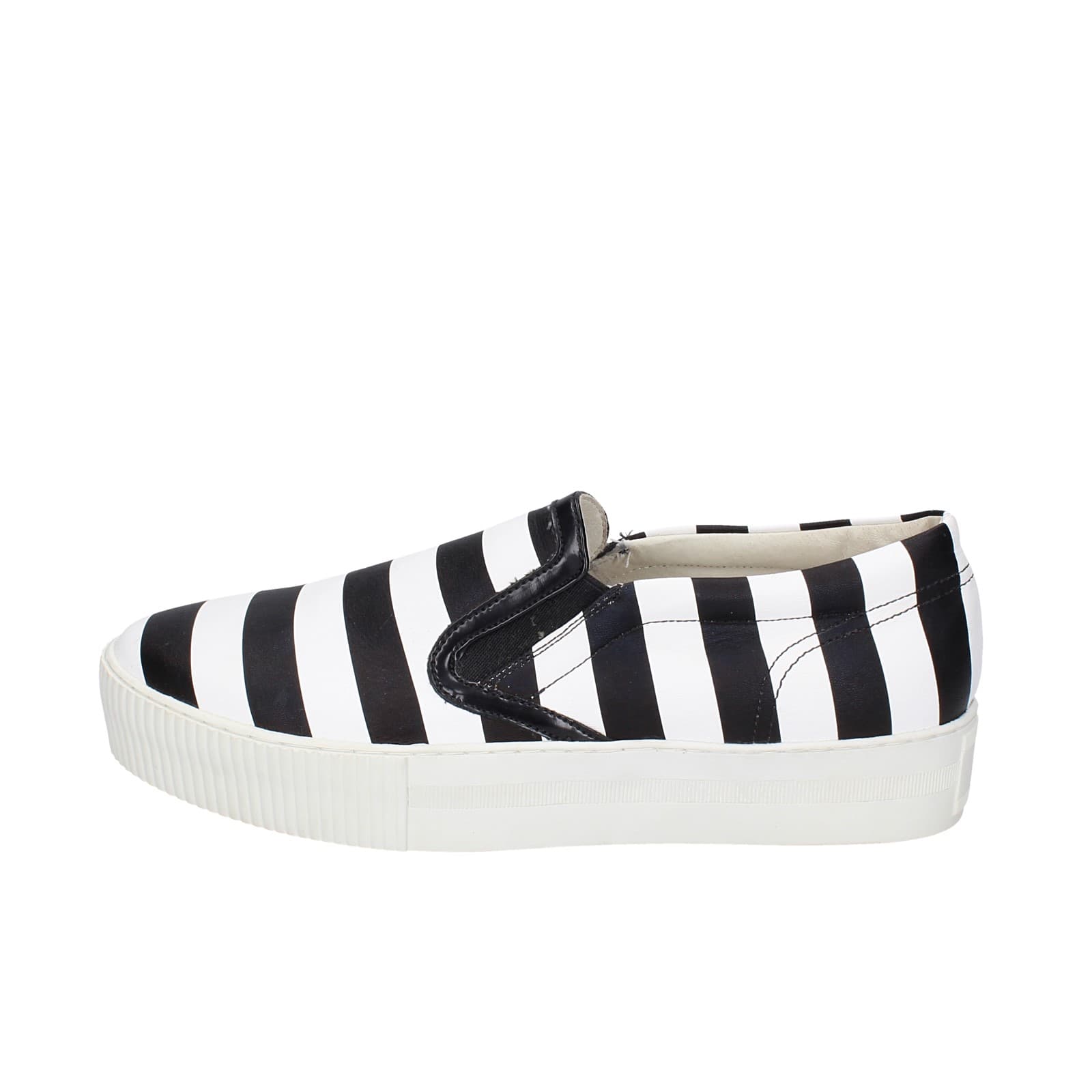 scarpe donna CULT mocassini bianco pelle nero EY359 Vendite Flash