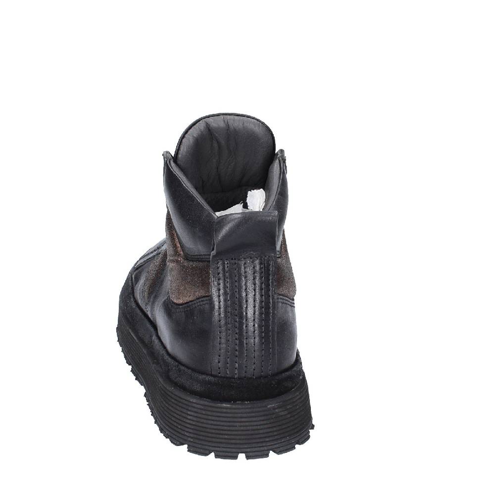 scarpe donna MOMA sneakers nero pelle bronzo 1BW316 EY622 In Linea