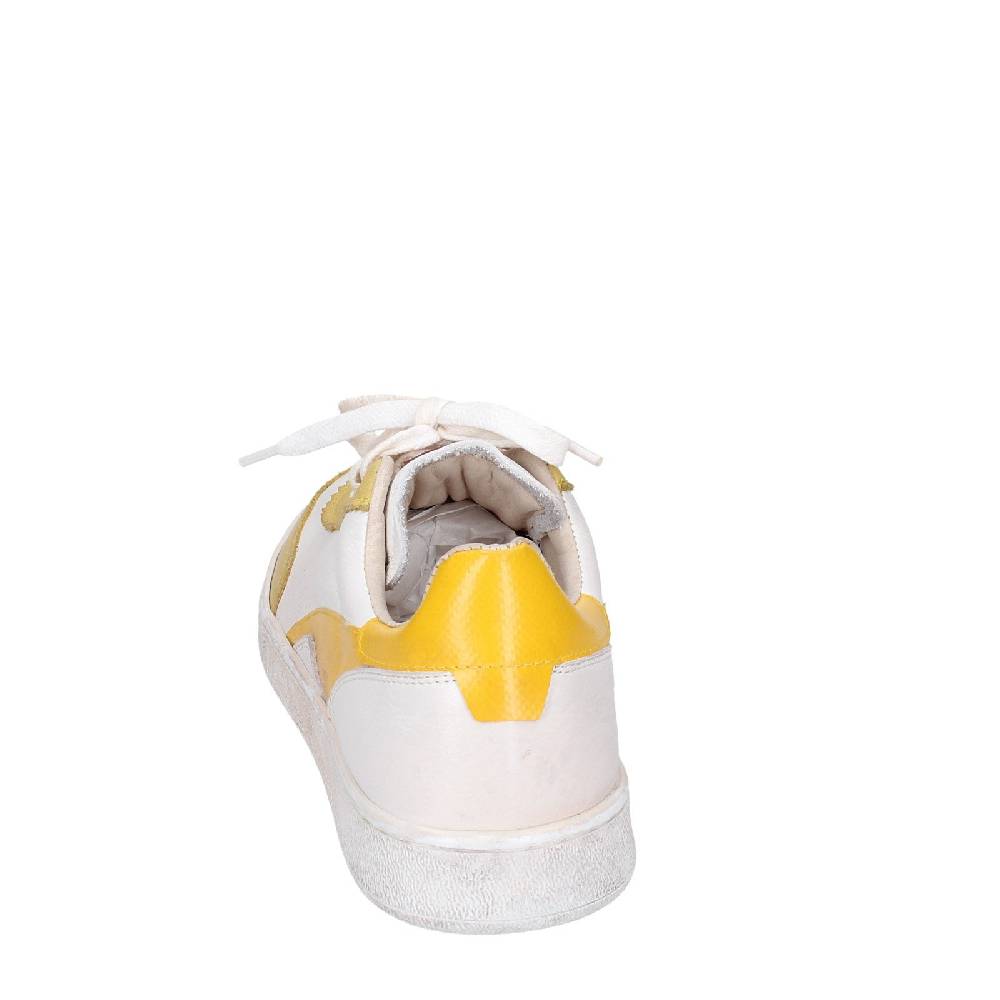 scarpe donna MOMA sneakers bianco pelle giallo 49402A VINTAGE EX506 Nuovo