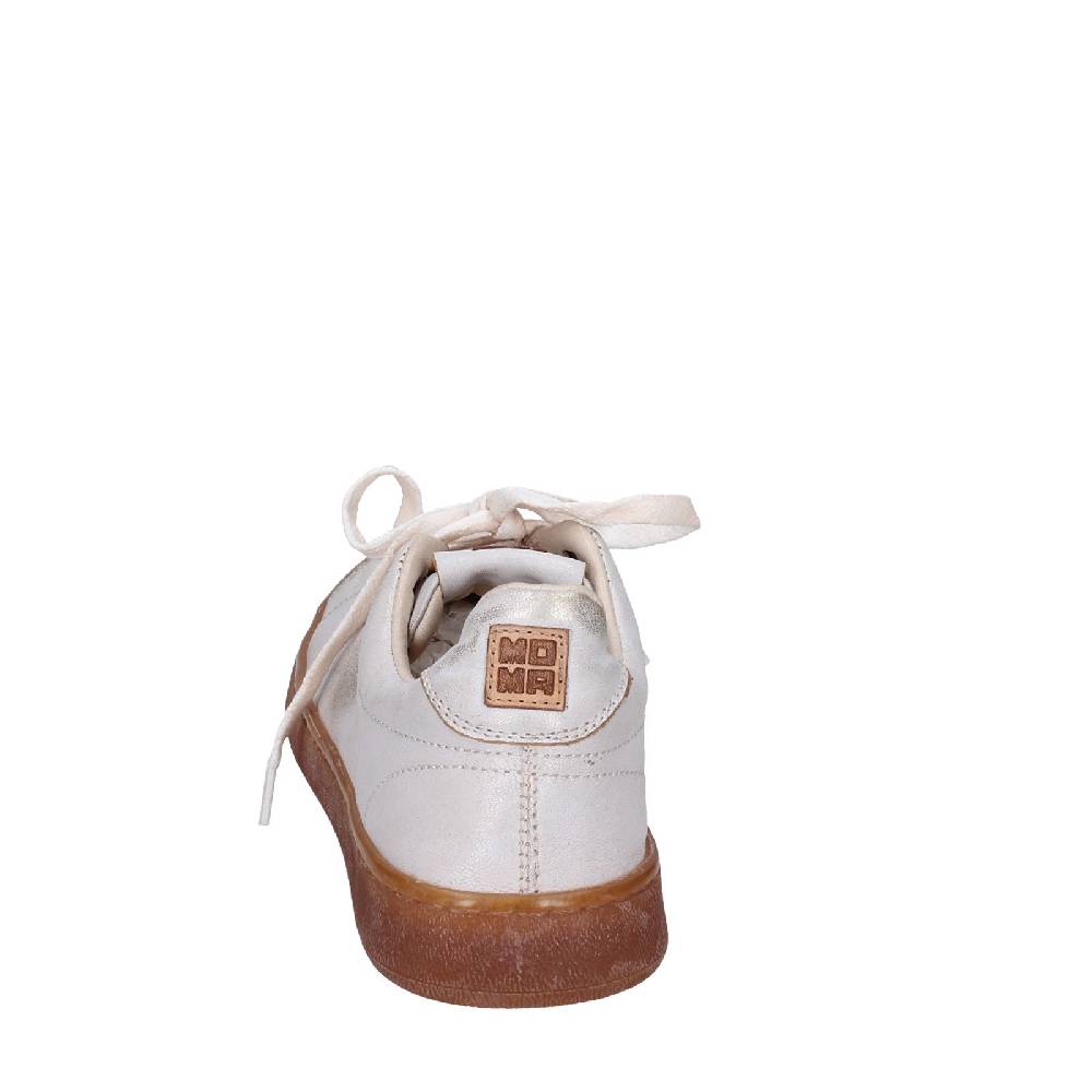 scarpe donna MOMA sneakers bianco pelle platino 49401A VINTAGE EX442 Qualità