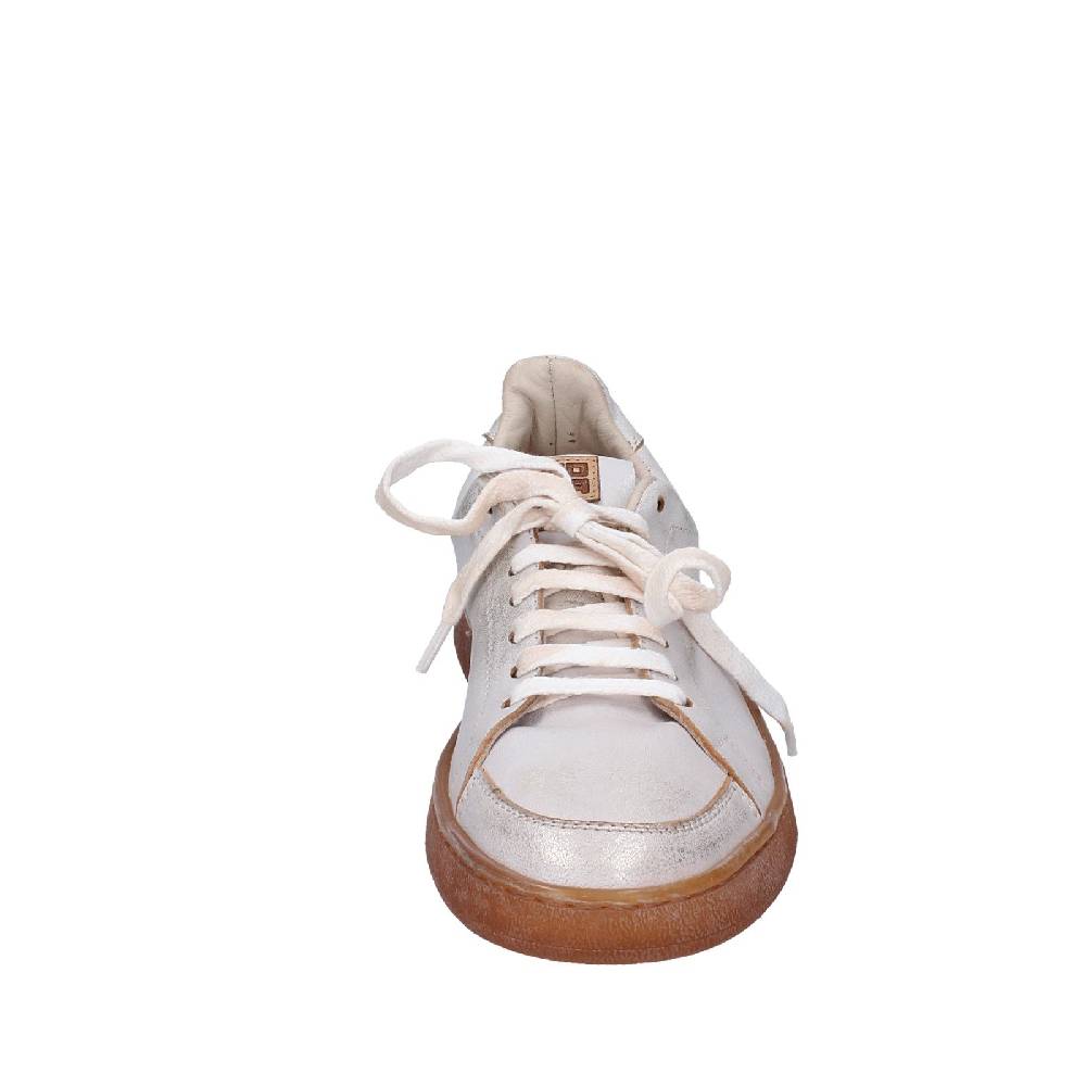 scarpe donna MOMA sneakers bianco pelle platino 49401A VINTAGE EX442 Qualità